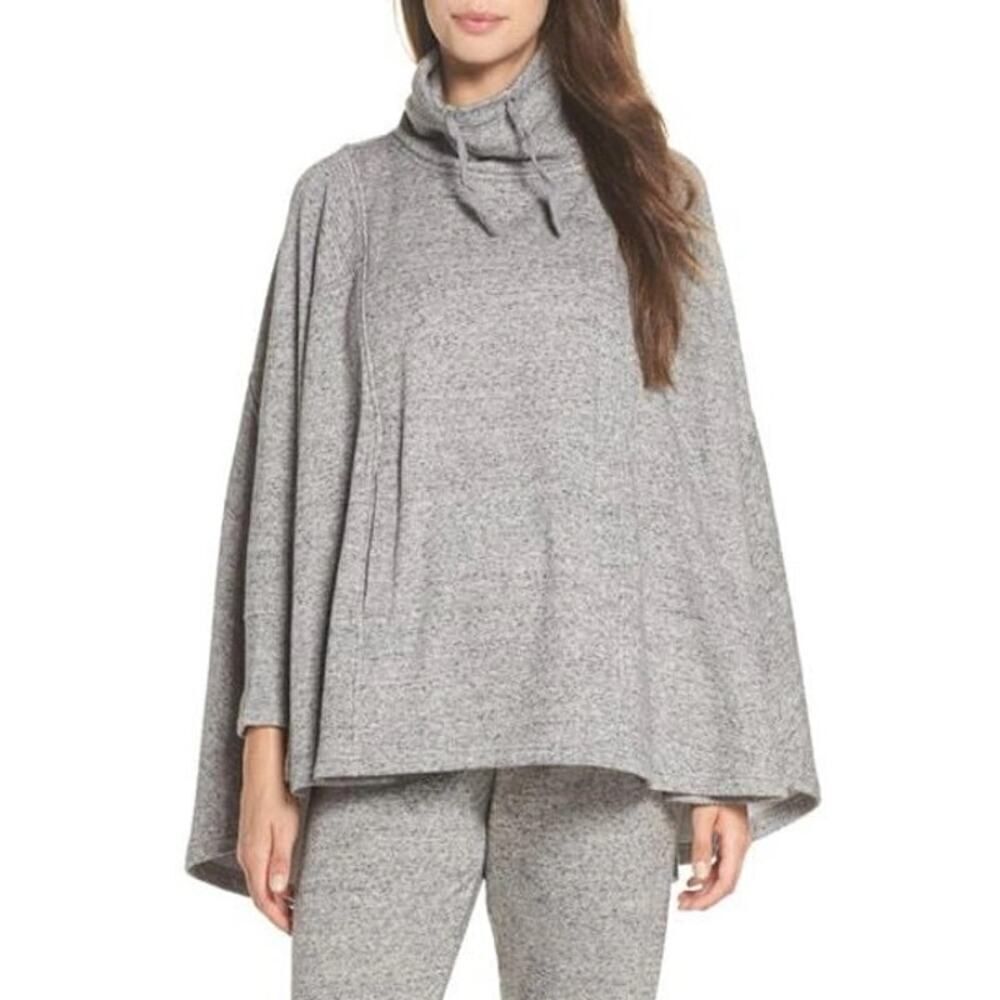 UGG Pichot Poncho Lounge Cape In Gray Heather - Size: XS/S